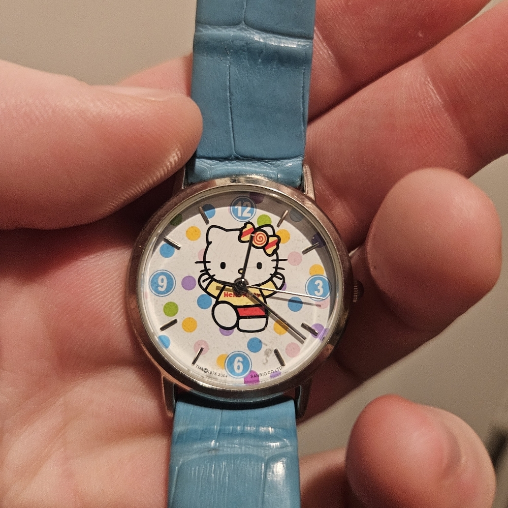 Hello Kitty Blue Wristwatch 2004 30th Anniversay